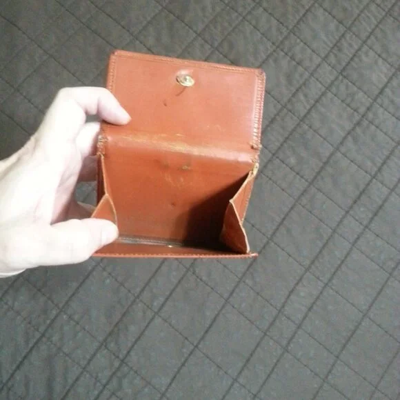 Vintage LV Louis Vuitton Epi Leather Cognac Wallet Trifold Orange Brown women's - Picture 11 of 16